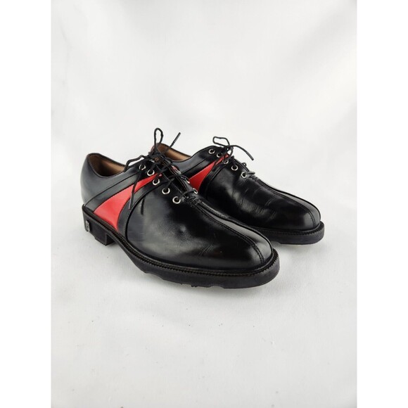 Footjoy‎ FJ ICON BLACK Youth Boys Junior Golf Shoes Course Clubs Size 4.5 - Picture 1 of 11